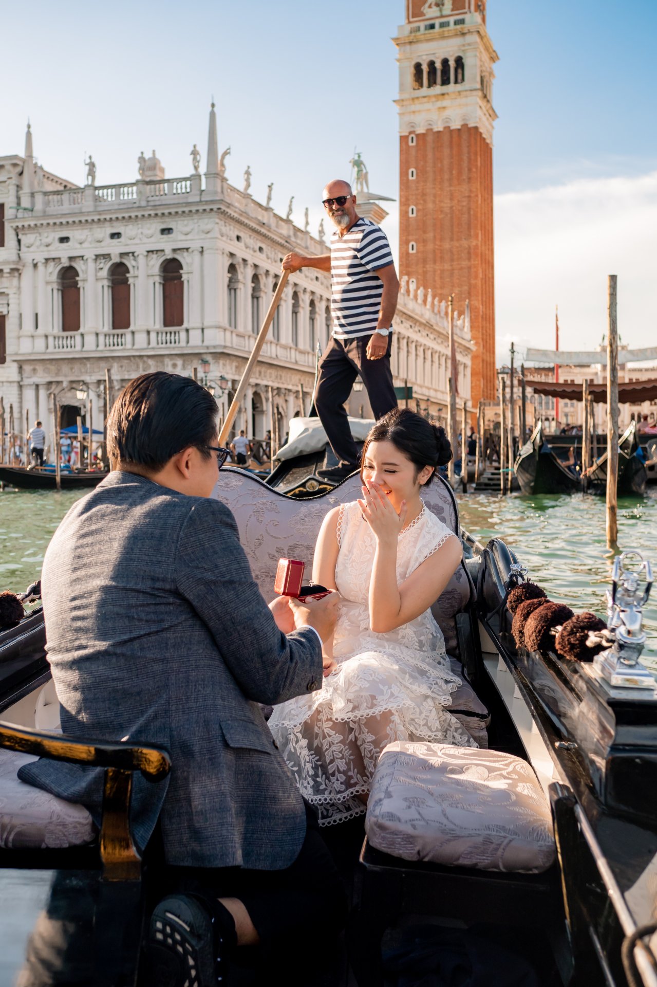 Gondola Proposal in Venice with San Marco Views