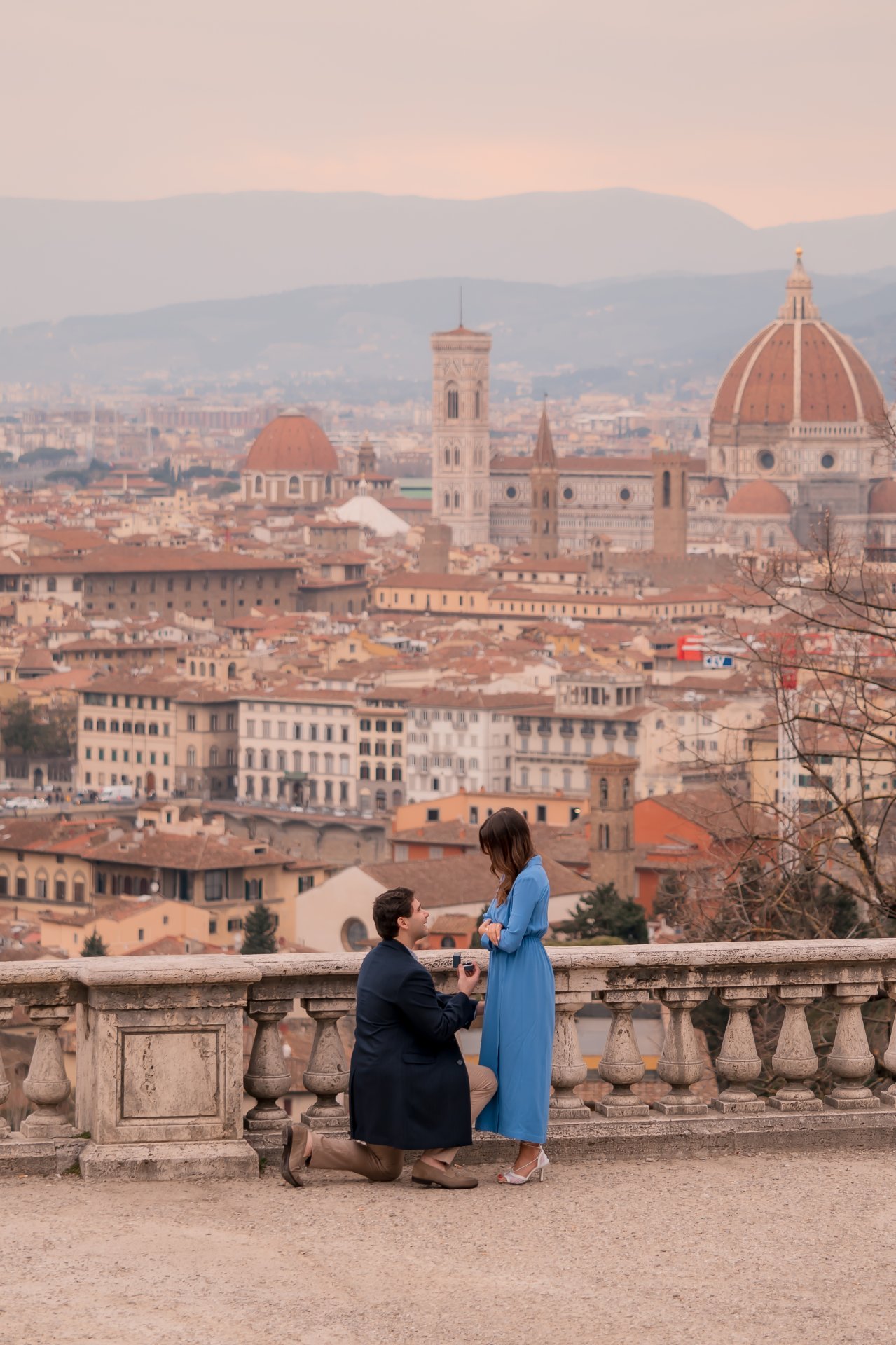 Proposal with Florence skyline